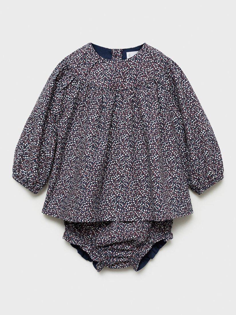 Mango Baby Dallas Floral Dress & Bloomers Set, Multi