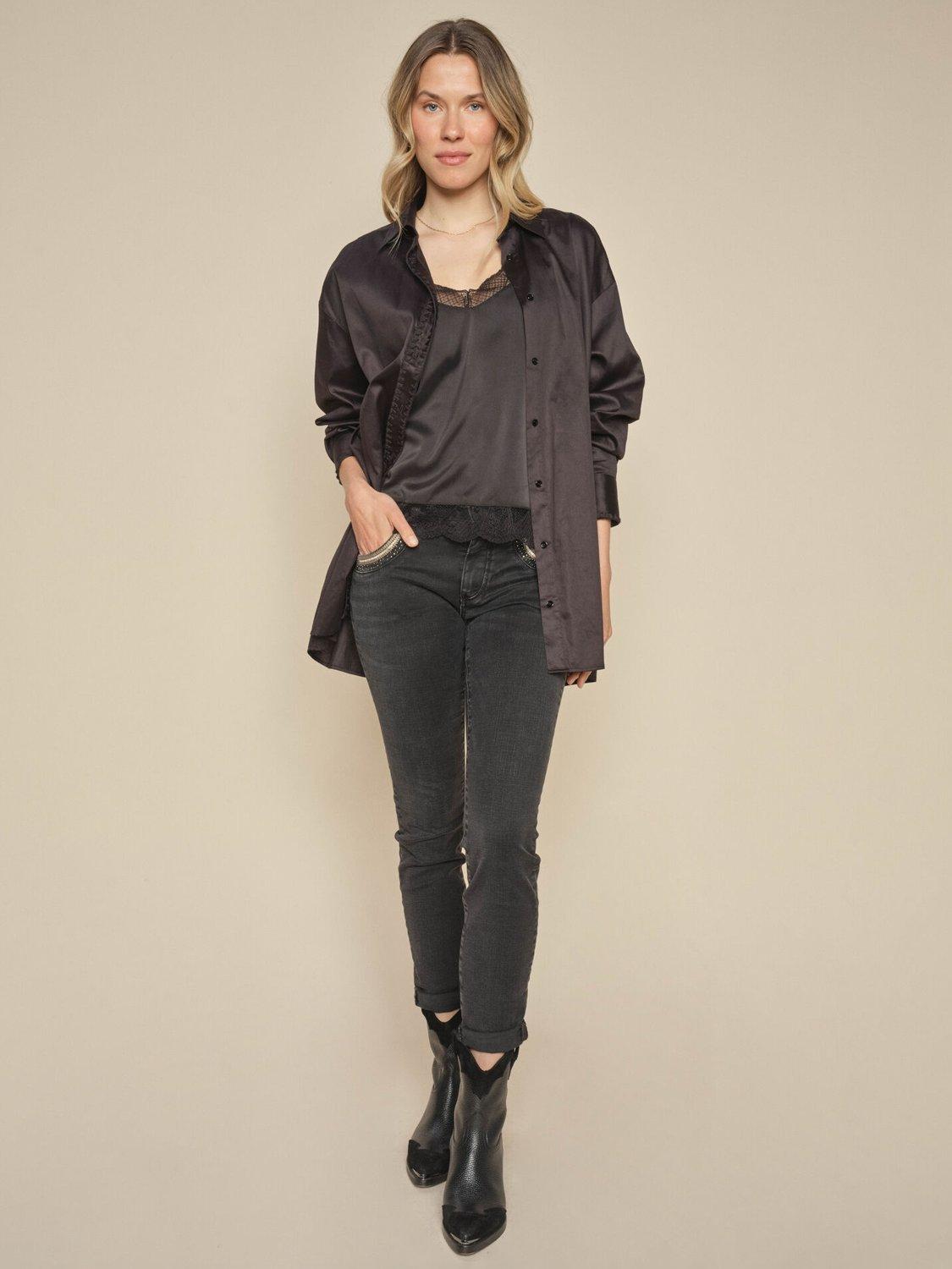 Product image 1 of 5, which shows MOS MOSH Naomi Perla Skinny Jeans, Black, 25R