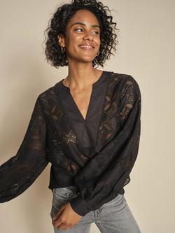 MOS MOSH Yen Lace Blouse, Black, Black