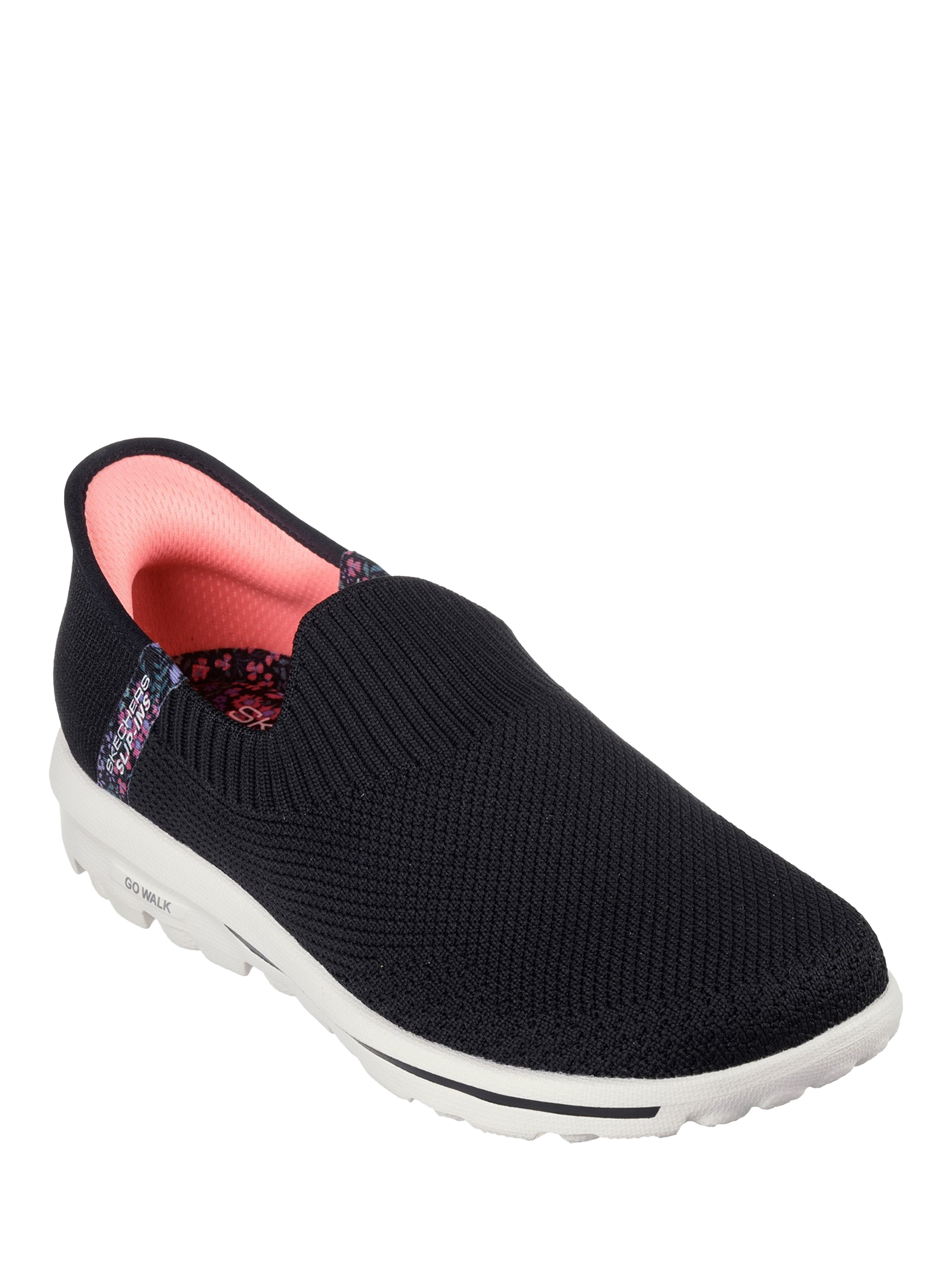 Skechers Hands Free Slip Ins GO WALK Travel Tahiti Sunset Trainers Black