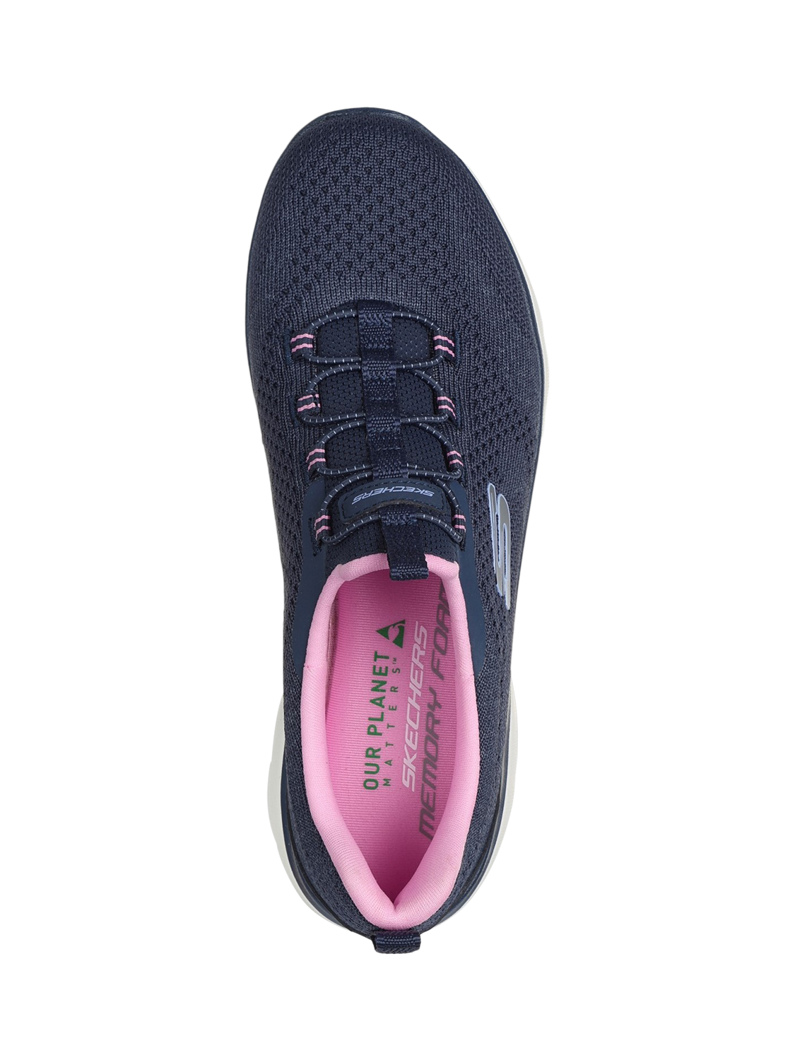 Product image 4 of 4, which shows Skechers Summits New Nature Trainers, Navy/Pink, 3