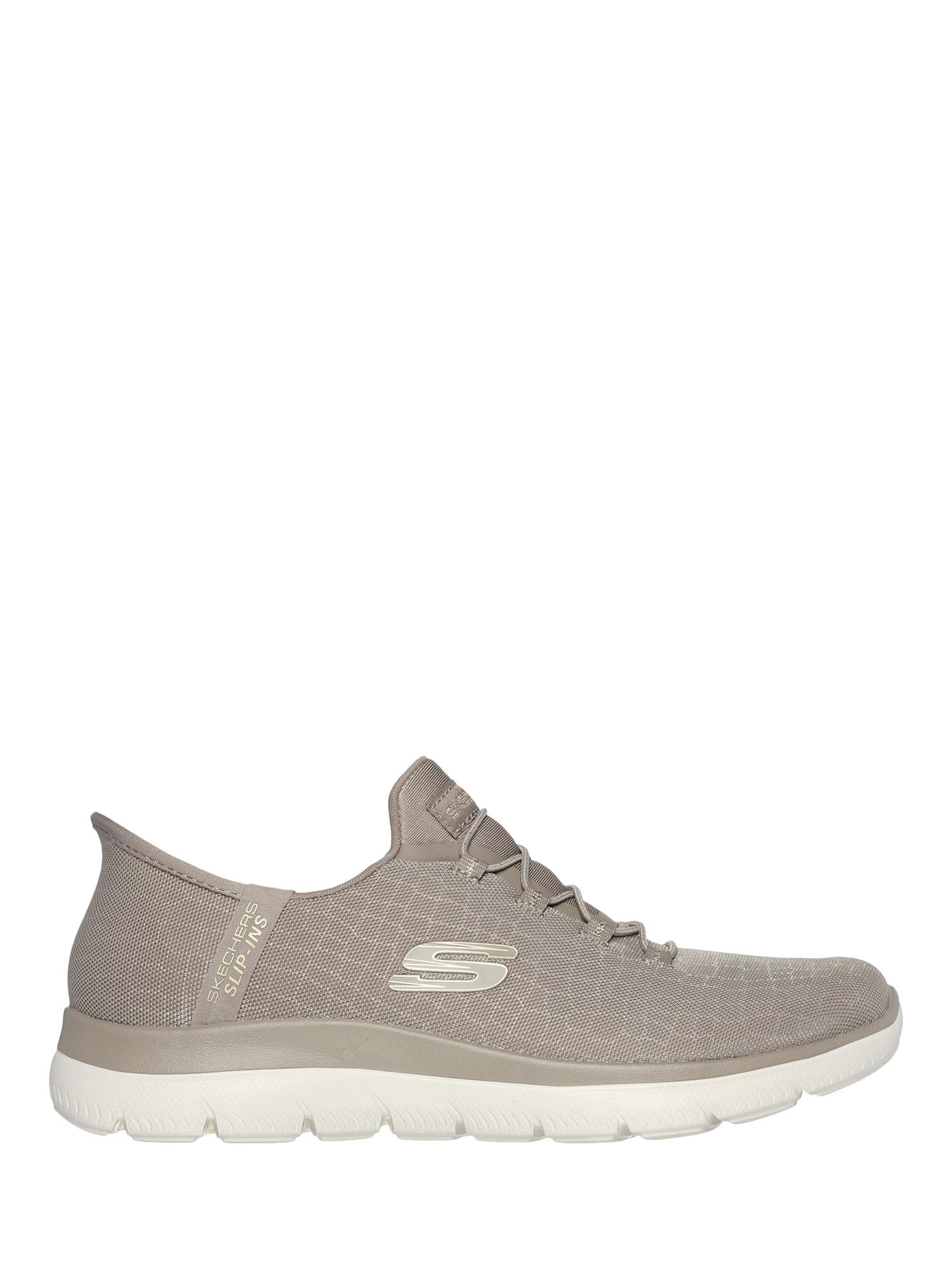 Skechers Summits Classy Night Slip In Trainers Taupe Gold