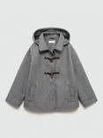 Mango Kids' Camila Hooded Coat, Grey