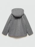 Mango Kids' Camila Hooded Coat, Grey