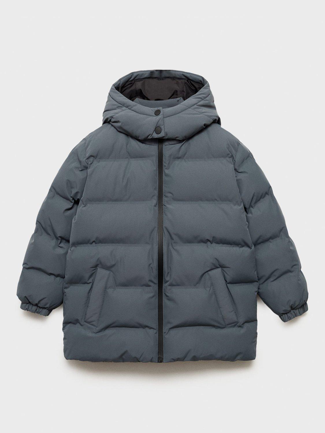 Mango Kids' Fernando Puffer Coat, Army Blue