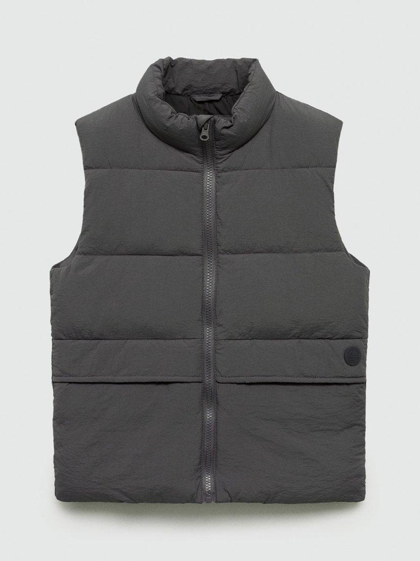 Mango Kids' Leo Gilet, Grey