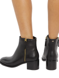 Dune London Pertlie Leather Ankle Boots, Black