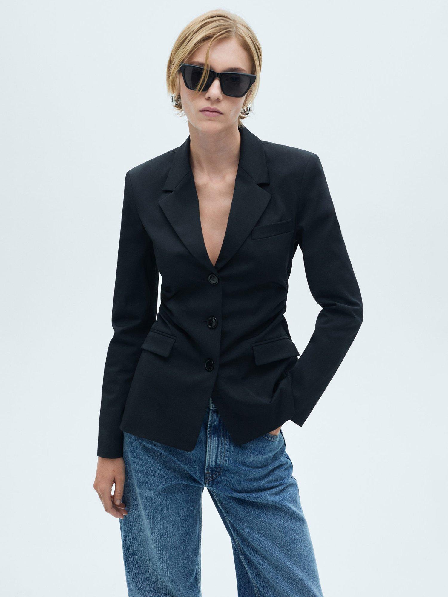Product image 7 of 9, which shows Mango Ka Suit Blazer, Black, L