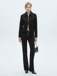 Mango Julieta Fitted Zip Jacket, Black