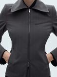Mango Onice Fitted Zip Jacket, Grey