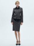 Mango Onice Fitted Zip Jacket, Grey