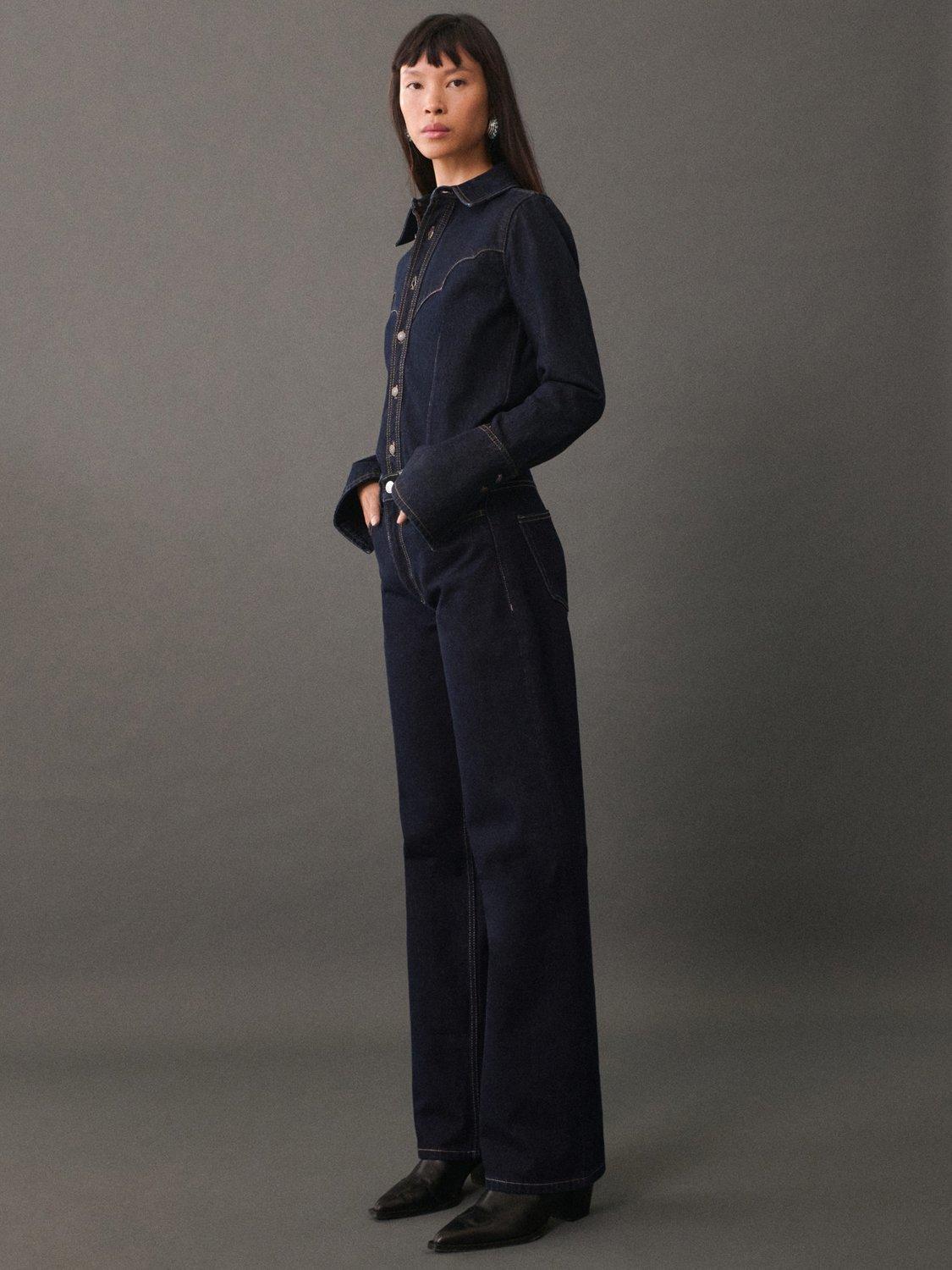 Mango Cecilia High Rise Straight Leg Jeans, Open Blue