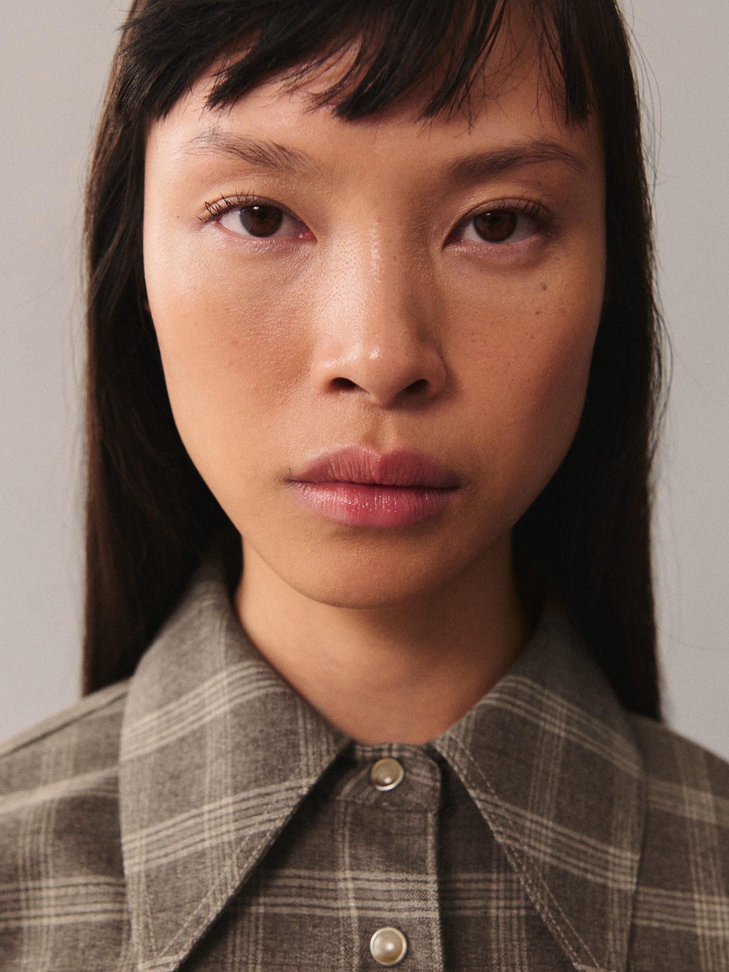 Product image 5 of 7, which shows Mango Crawford Check Shirt, Beige/Multi, 10