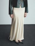 Mango Robin Satin Maxi Skirt, Lt Pastel Brown