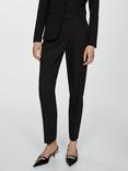 Mango Boreal Straight Suit Trousers, Black