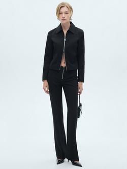 Mango Julieta Bell Flare Trousers, Black - view 2, Black