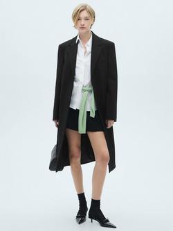 Mango Makeup Wool Blend Coat, Black - view 2, Black
