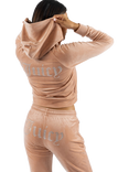 Juicy Couture Classic Velour Hoodie, Cafe Au Lait, Cafe Au Lait
