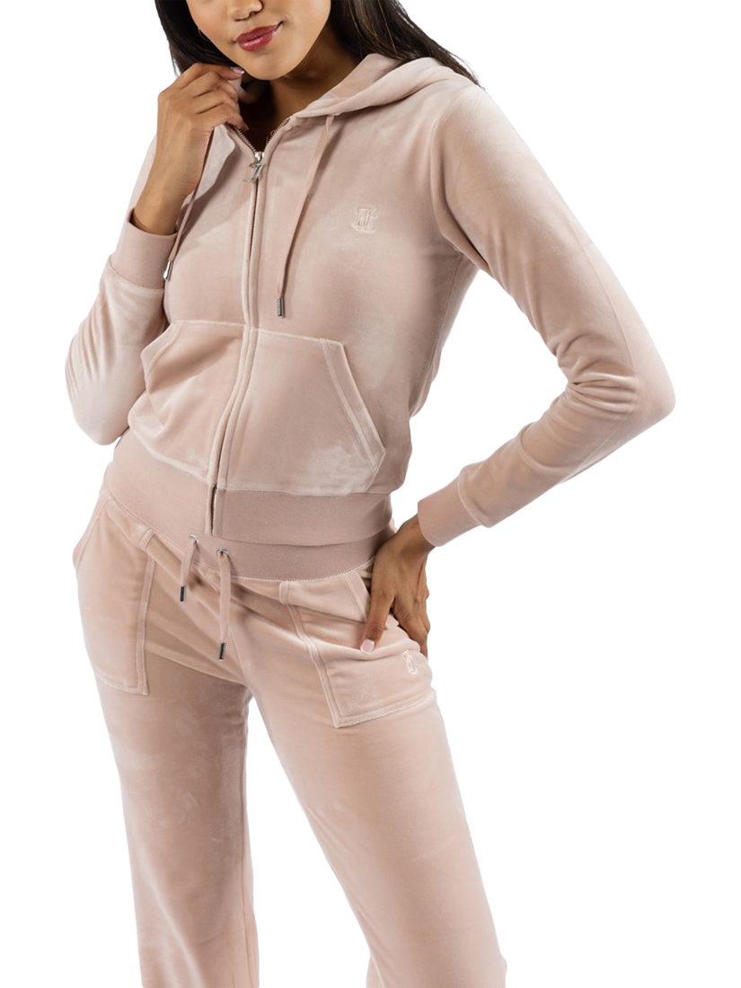 Product image 1 of 3, which shows Juicy Couture Robertson Classic Zip Up Hoodie, Rose Dust, XS