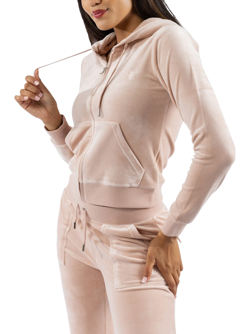 Product image 2 of 3, which shows Juicy Couture Robertson Classic Zip Up Hoodie, Rose Dust, XS