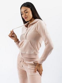 Juicy Couture Robertson Classic Zip Up Hoodie - view 2, Rose Dust