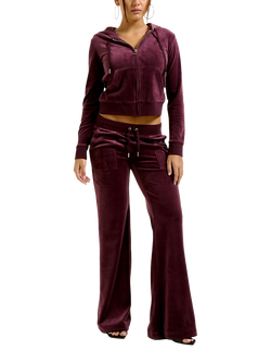 Juicy Couture Classic Robertson Zip Through Hoodie, Wine