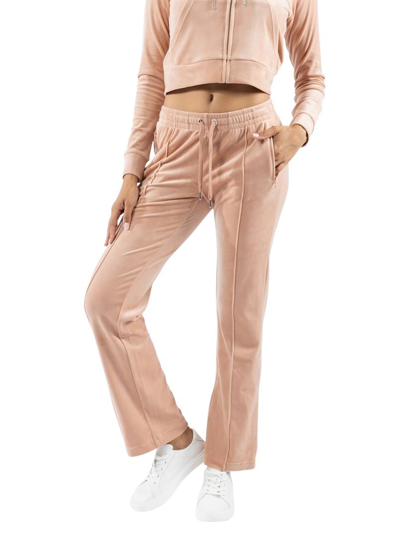 Juicy Couture Embellished Velour Tracksuit Bottoms Cafe Au Lait