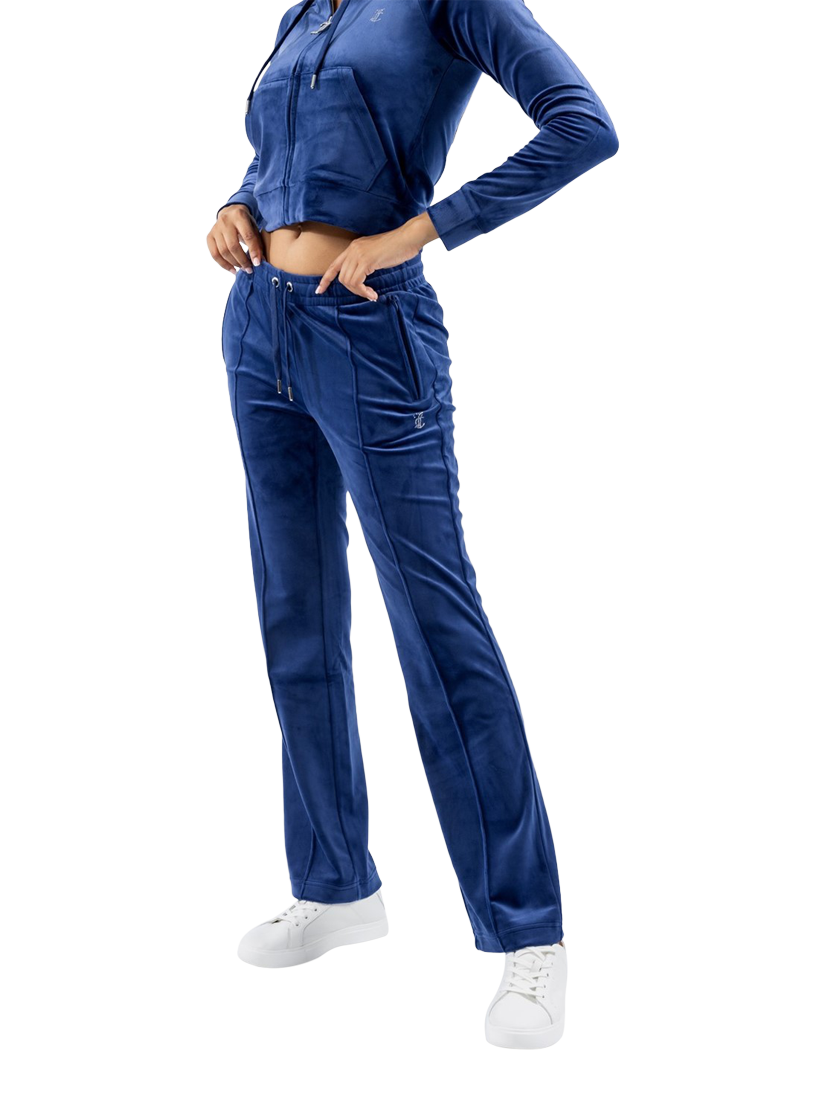 Product image 3 of 4, which shows Juicy Couture Velour Joggers, Blue Depths, XS