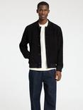 SELECTED HOMME Suede Bomber Jacket, Black