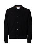 SELECTED HOMME Suede Bomber Jacket, Black