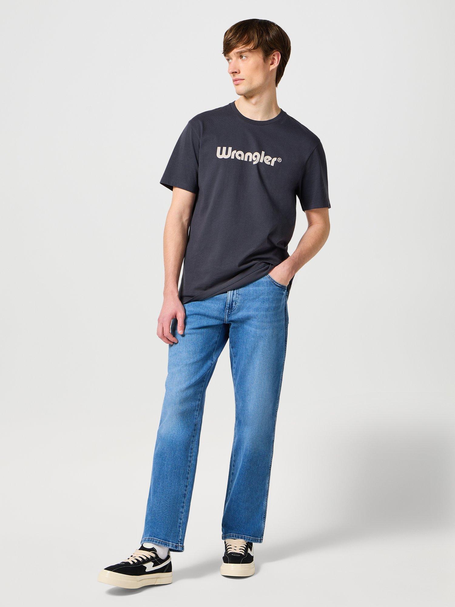 Product image 1 of 7, which shows Wrangler Texas Straight Leg Jeans, New Favourite, 30S