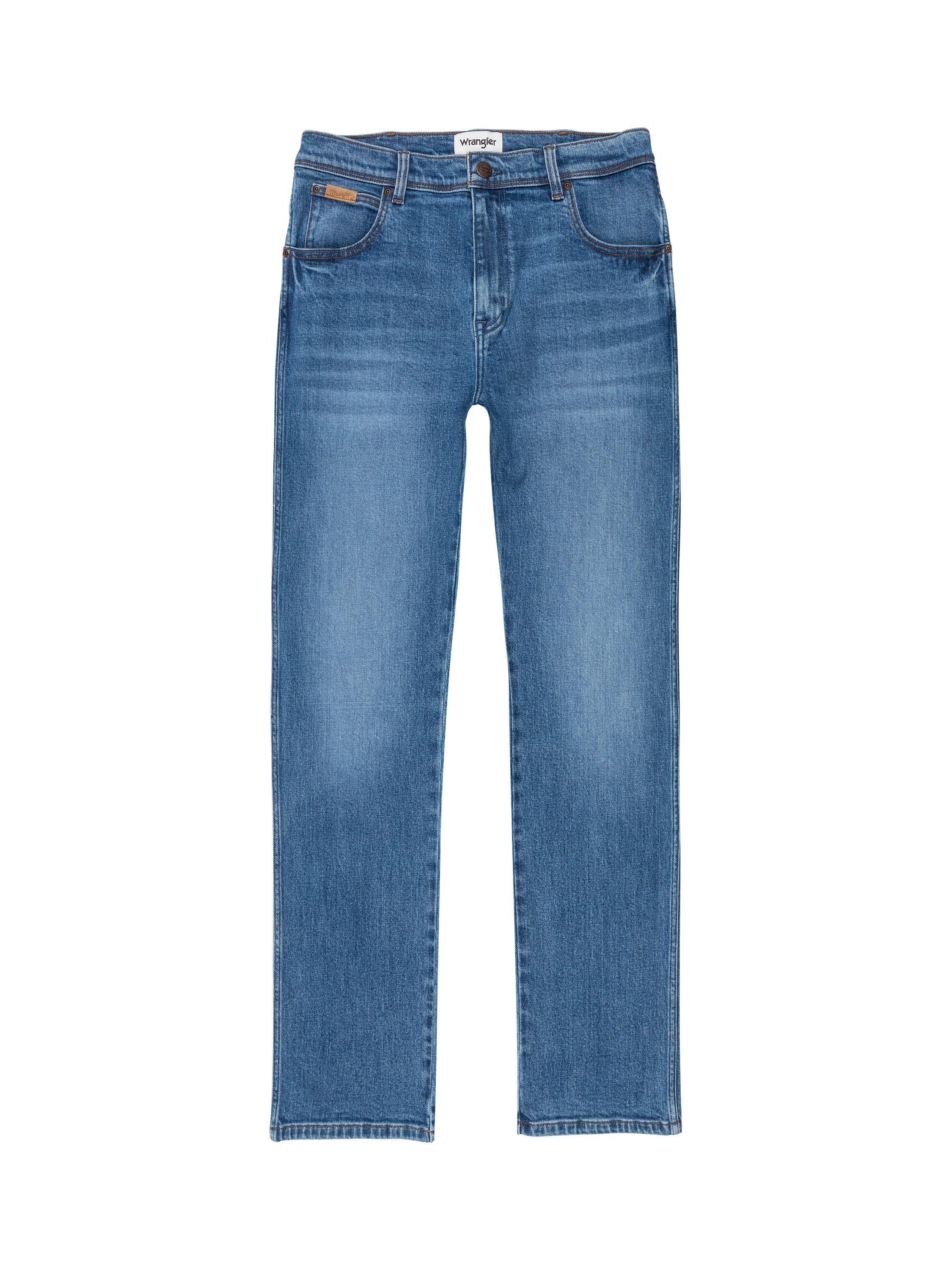 Product image 6 of 7, which shows Wrangler Texas Straight Leg Jeans, New Favourite, 30S
