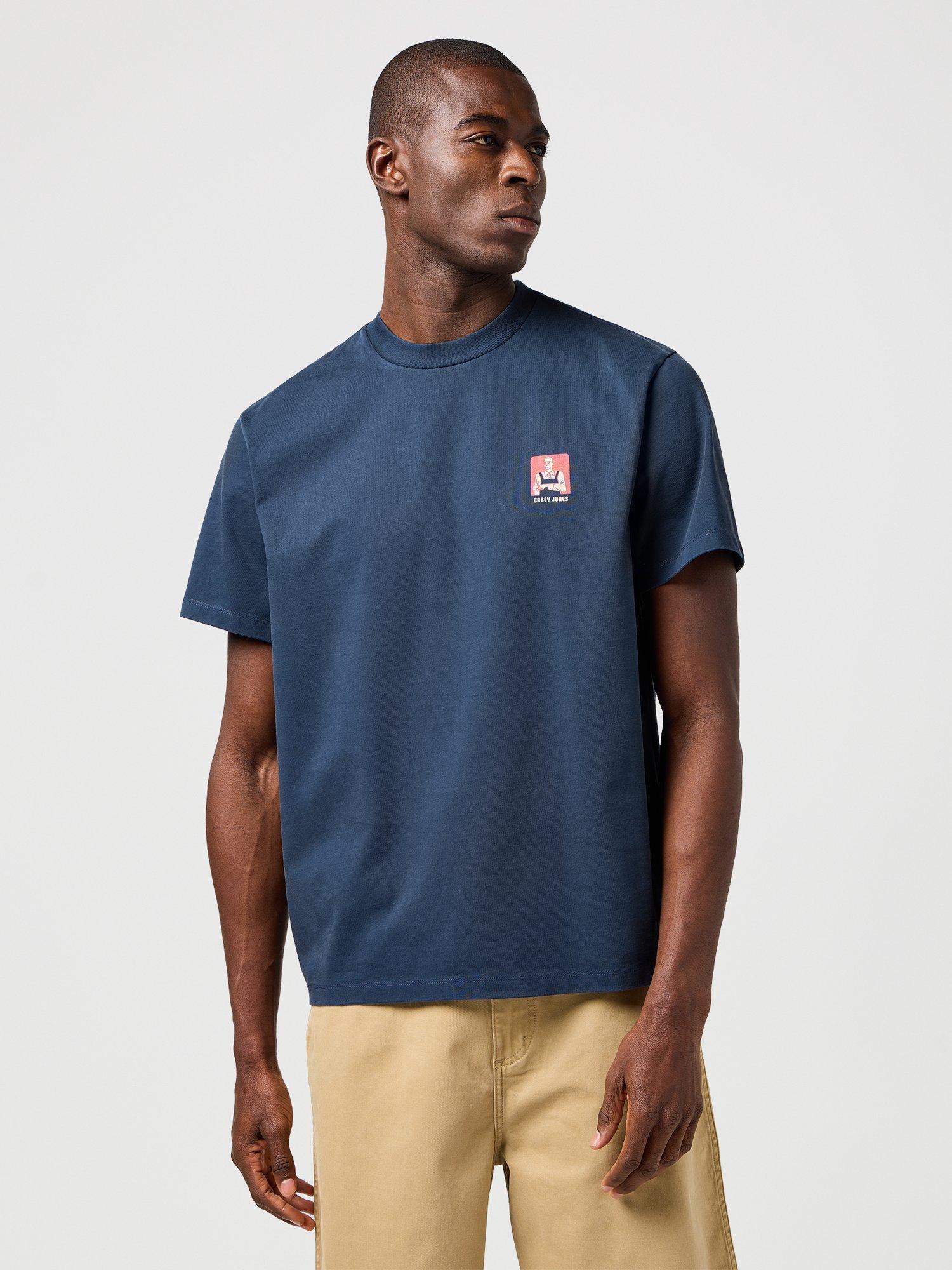 Product image 3 of 7, which shows Wrangler Casey Jones Graphic Cotton T-Shirt, Navy, L