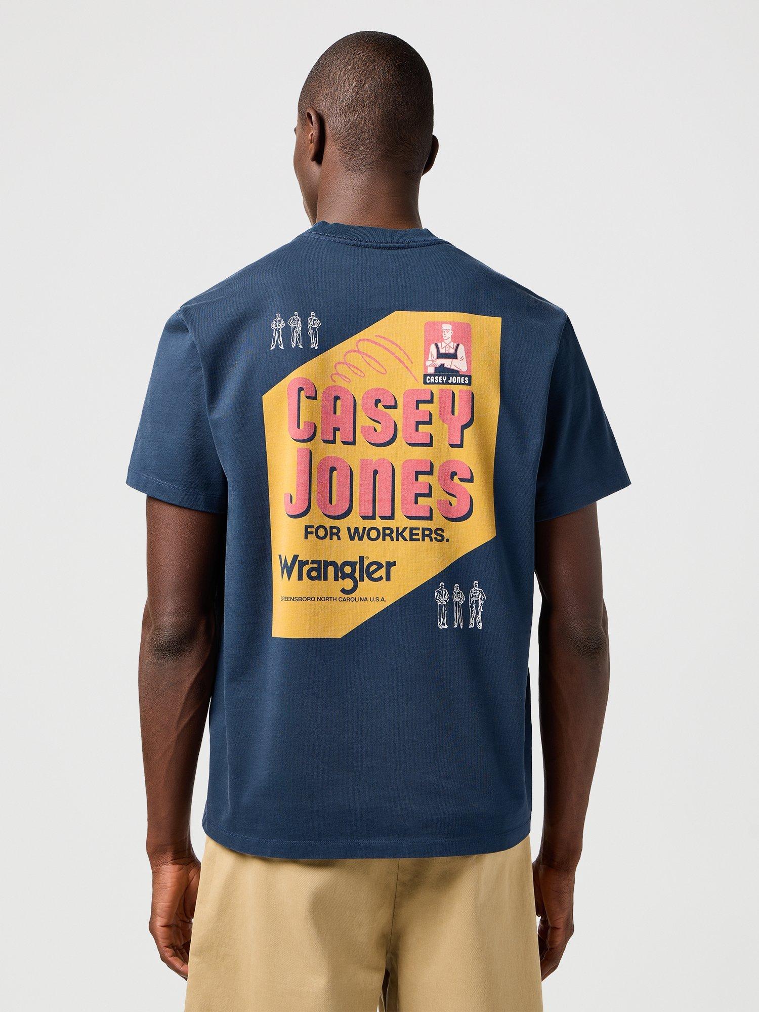Product image 4 of 7, which shows Wrangler Casey Jones Graphic Cotton T-Shirt, Navy, L