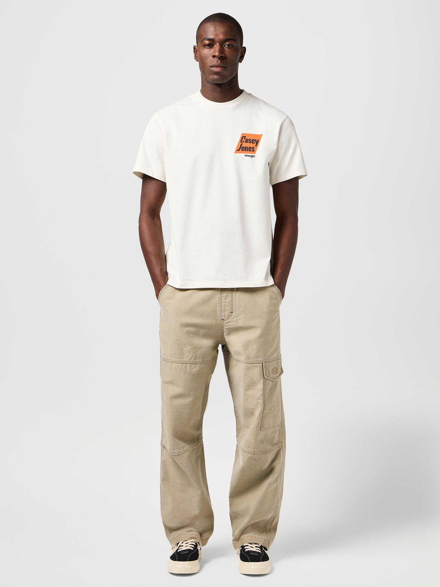 Product image 1 of 7, which shows Wrangler Casey Jones Graphic T-Shirt, Vintage White, S