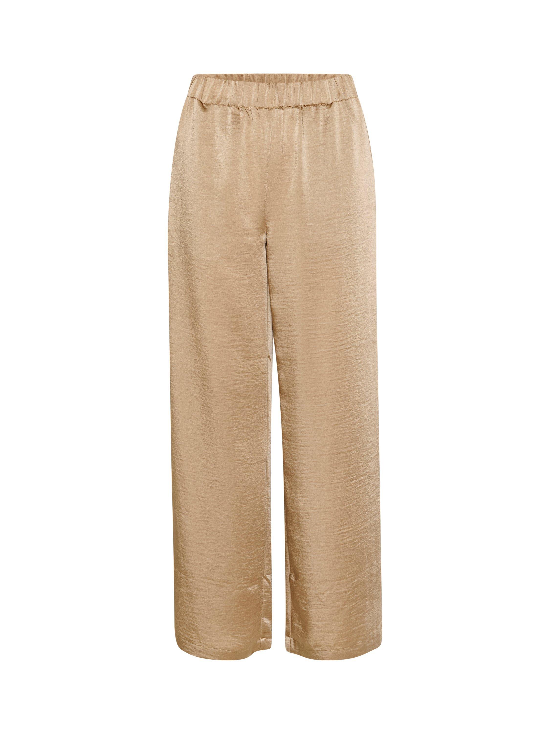 CheChury Women Linen Summer Casual Baggy Trousers Elastic Waist Drawstring Pants With Pockets Loose Fit Plain For Women UK