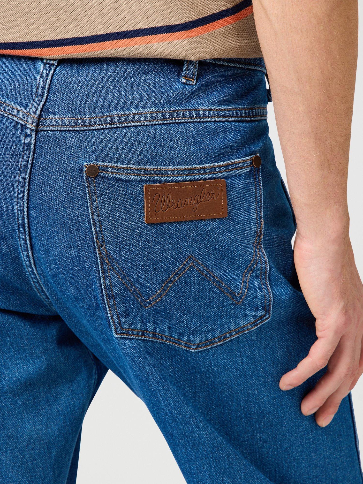 Product image 4 of 6, which shows Wrangler Frontier Dark Relaxed Fit Jeans, Dark Stone, 30R