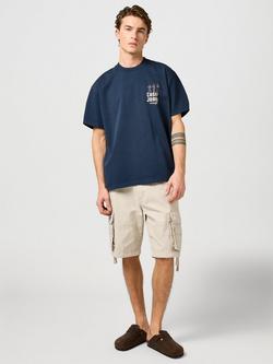 Wrangler Casey Jones Cotton Regular Fit Short Sleeve Graphic T-Shirt, Navy, Navy