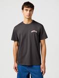 Wrangler Cotton Regular Fit Short Sleeve Graphic T-Shirt, Black