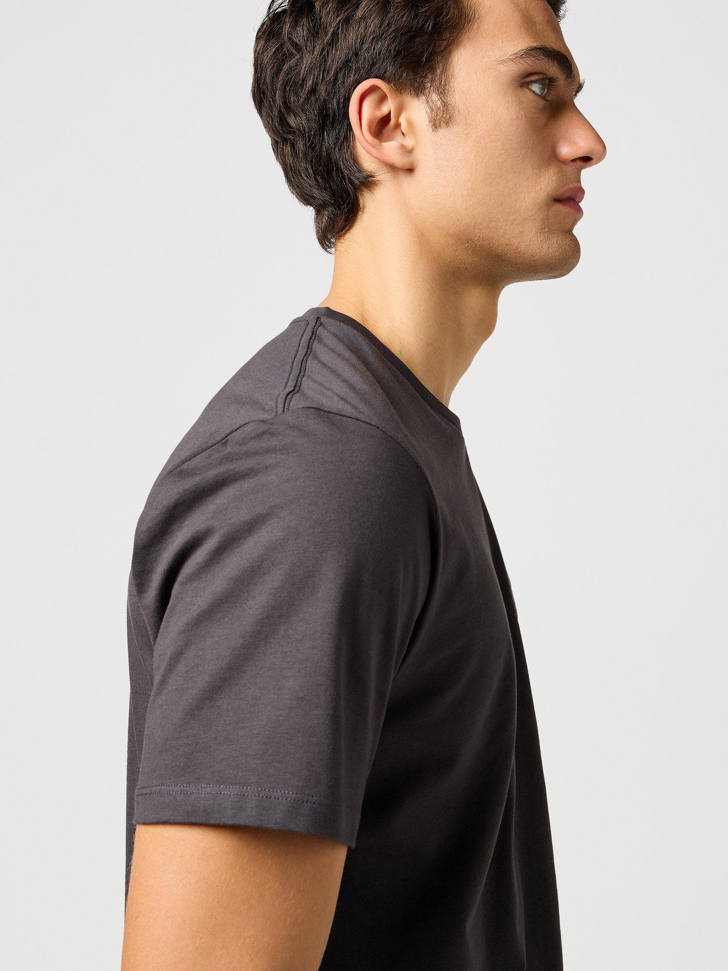 Product image 4 of 6, which shows Wrangler Cotton Regular Fit Short Sleeve Graphic T-Shirt, Faded Black, S