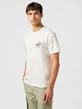 Wrangler Cotton Regular Fit Short Sleeve Cowboy Graphic T-Shirt, Vintage White