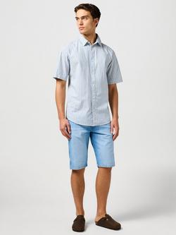 Wrangler Short Sleeve Shirt, Pacific Stripe, Pacific Stripe