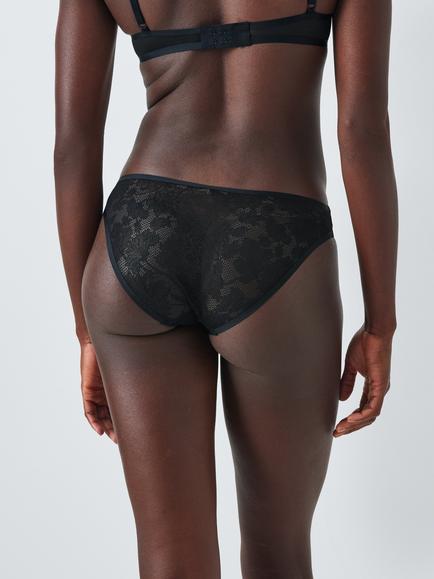 John Lewis Gabriella Lace Bikini Knickers - view 2, Black
