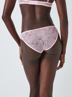 John Lewis Gabriella Lace Bikini Knickers - view 2, Pink