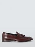 John Lewis Formal Leather Sole Tassel Loafers, Mahogany