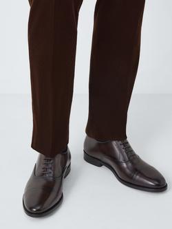 John Lewis Formal Leather Sole Oxford Shoes - view 2, Chocolate