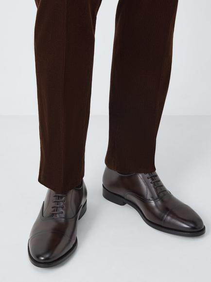 John Lewis Formal Leather Sole Oxford Shoes - view 2, Chocolate