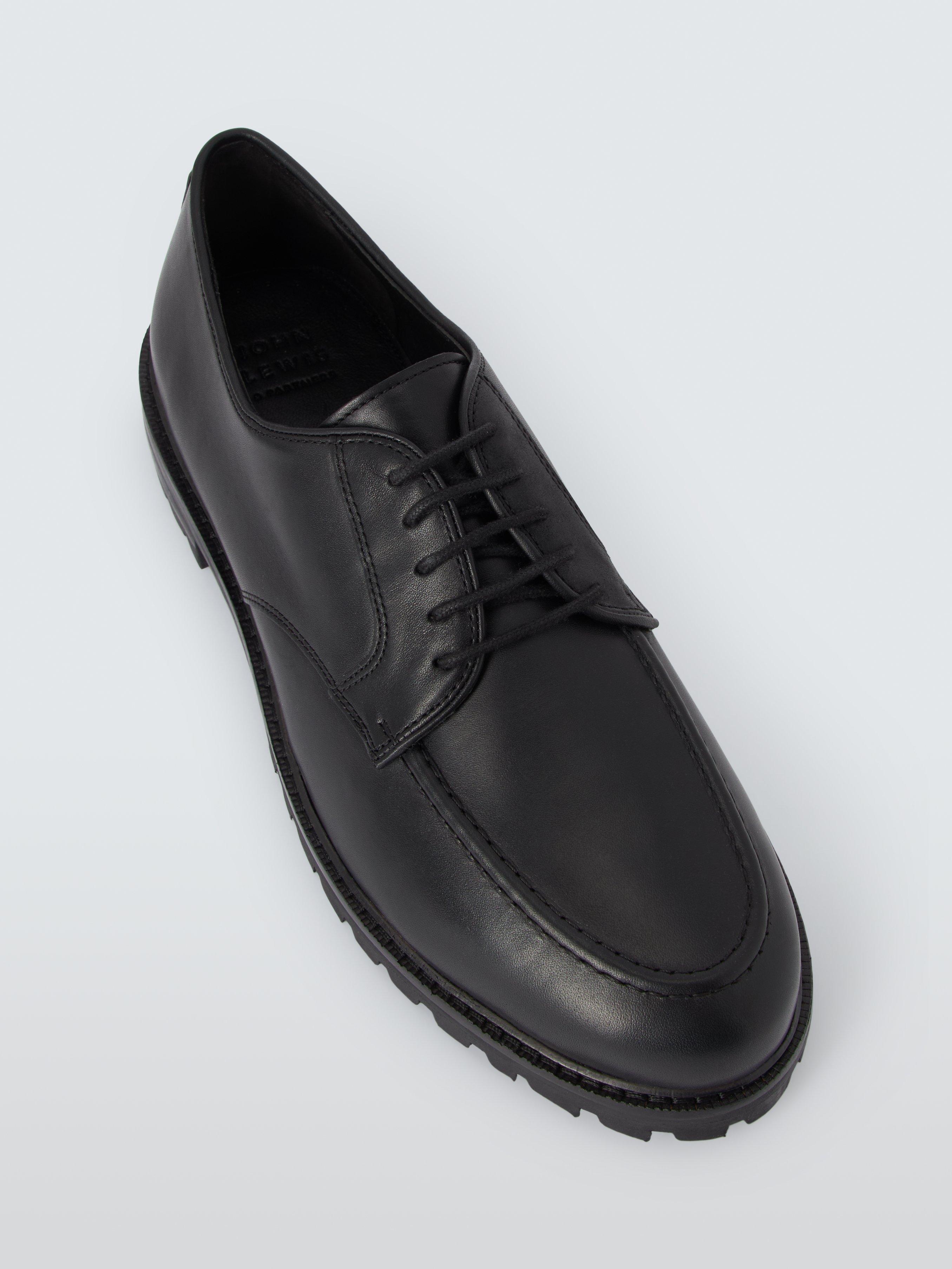 Product image 5 of 6, which shows John Lewis Broadwell Leather Derby Shoes, Black, 7