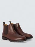 John Lewis Breague Leather Chelsea Boots, Dark Brown