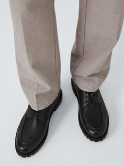 John Lewis Brecon Leather Lace Up Ankle Boots, Brown Tumbed - view 2, Brown Tumbed